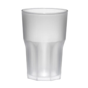 Vaso irrompible Granity Frost 40 cl, SAN blanco mate, pack de 5