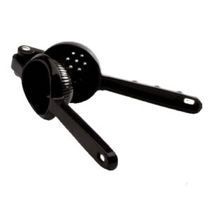Exprimidor de aluminio negro de palanca, 21 cm