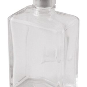 Botella cuadrada 100 ml, vidrio con tapón de rosca