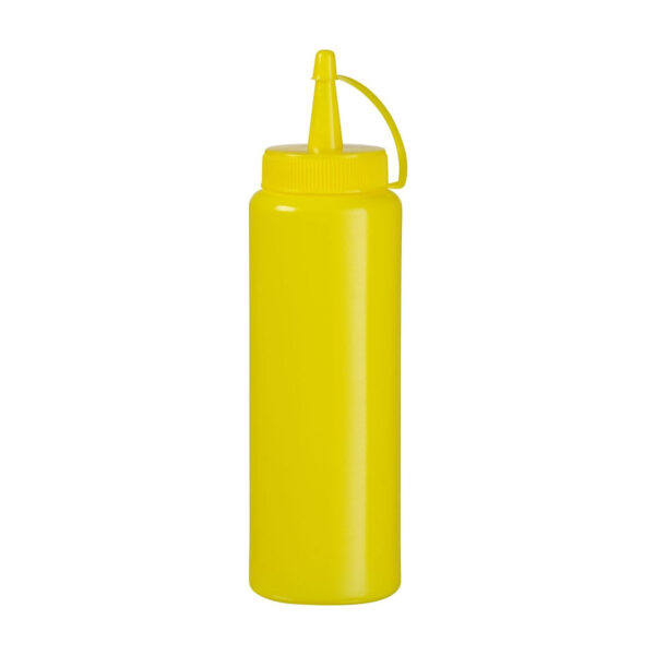 Botella dosificadora amarilla de 350 ml con punta fina