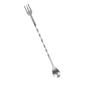 Cuchara de bar Neptuno 28 cm con tridente, acero inoxidable