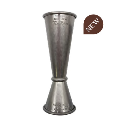 Jigger Vintage Pro 30 y 60 ml con marcas interiores, acero inoxidable