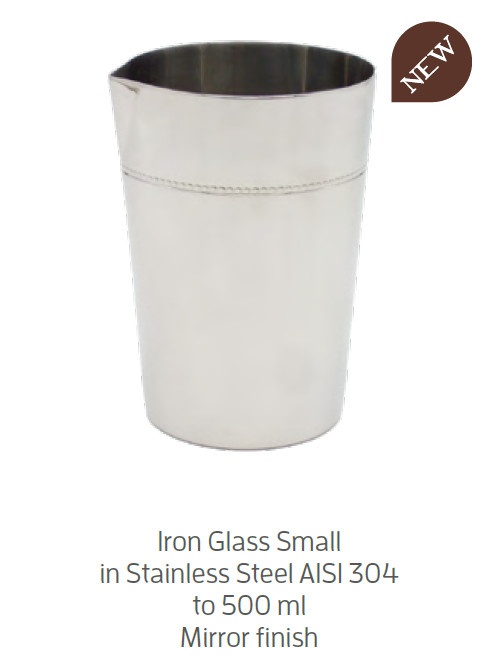 Vaso mezclador Iron de acero inoxidable, pared simple