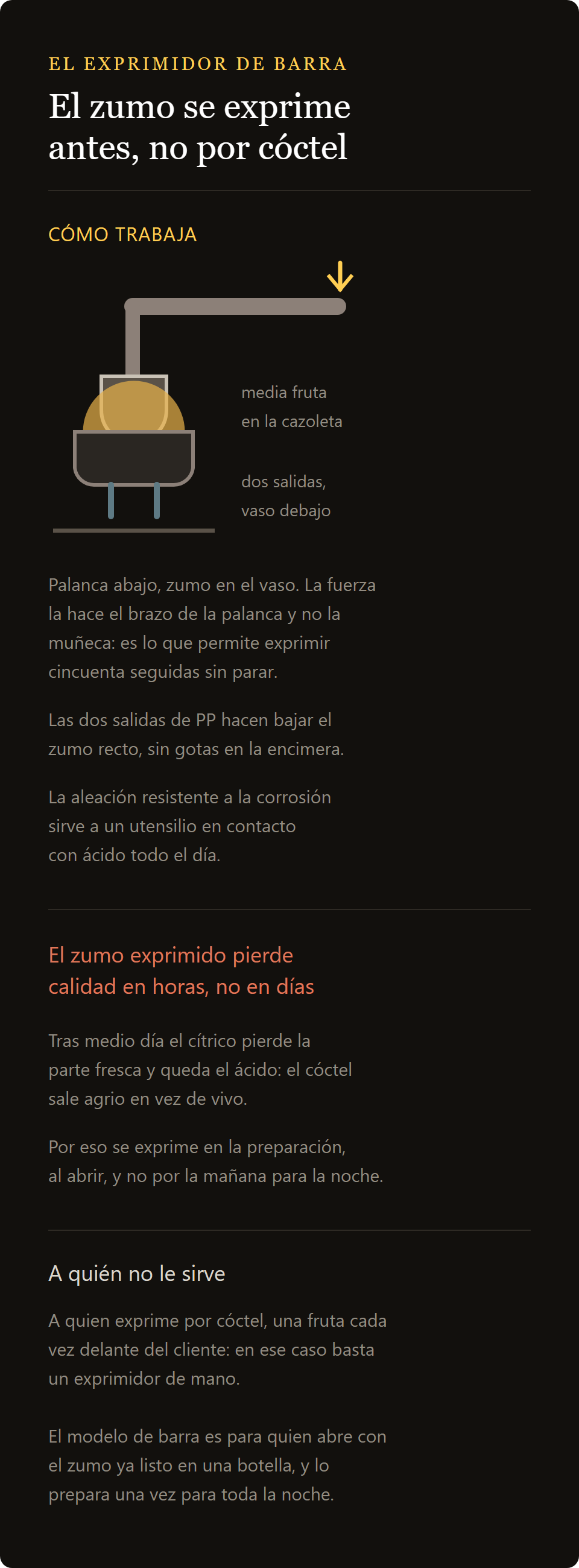 exprimidor de palanca vintage: el exprimidor de sobremesa y el momento correcto para exprimir