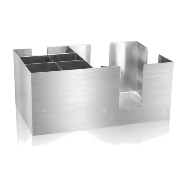 Organizador de barra Angelia Lumian, acero inoxidable