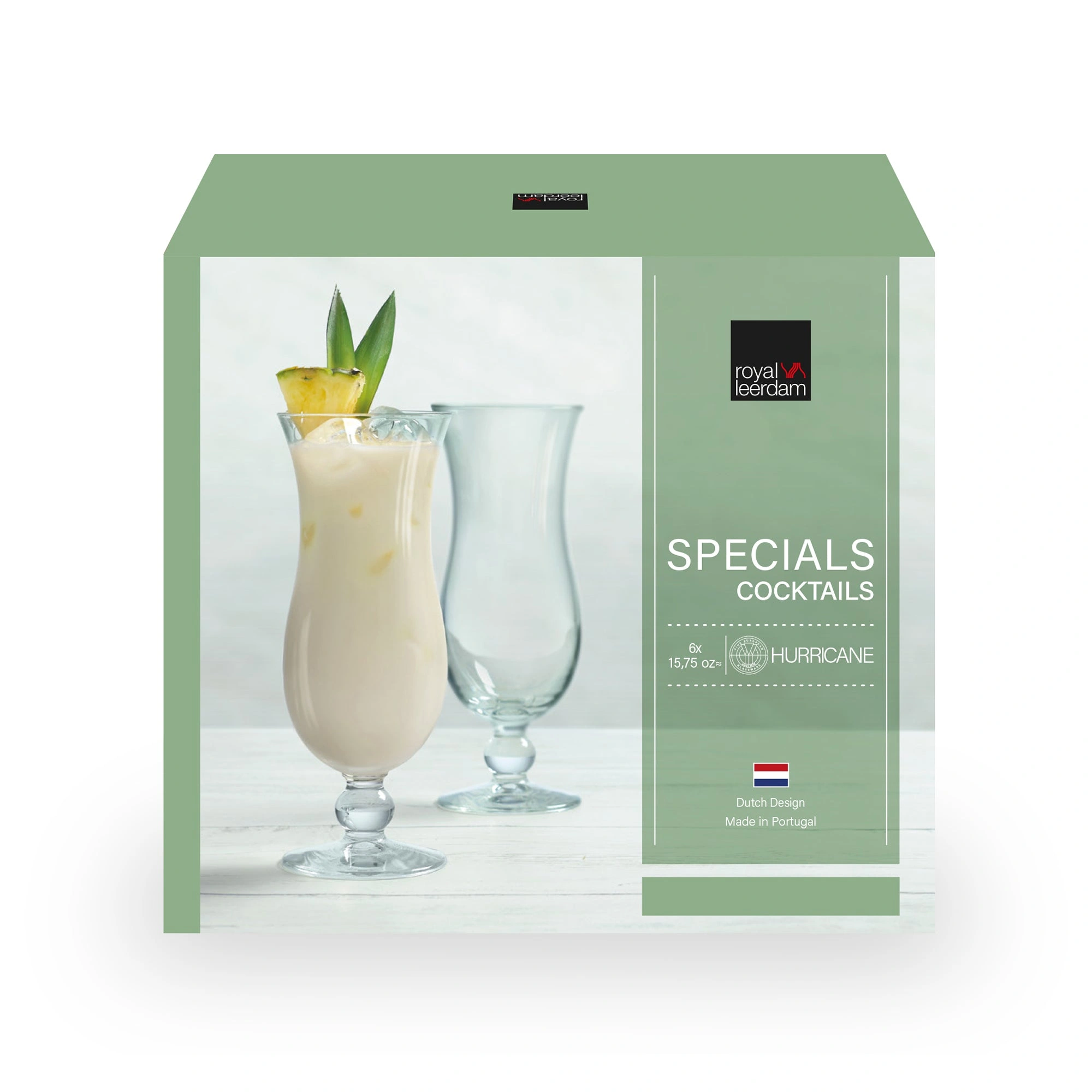 vaso huracán: pack Royal Leerdam Specials Cocktails de seis vasos huracán de 44 cl