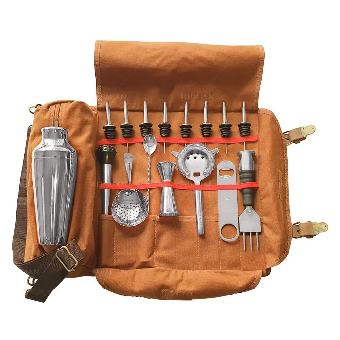 Kit de coctelería Minerva Lumian, 10 piezas con roll up