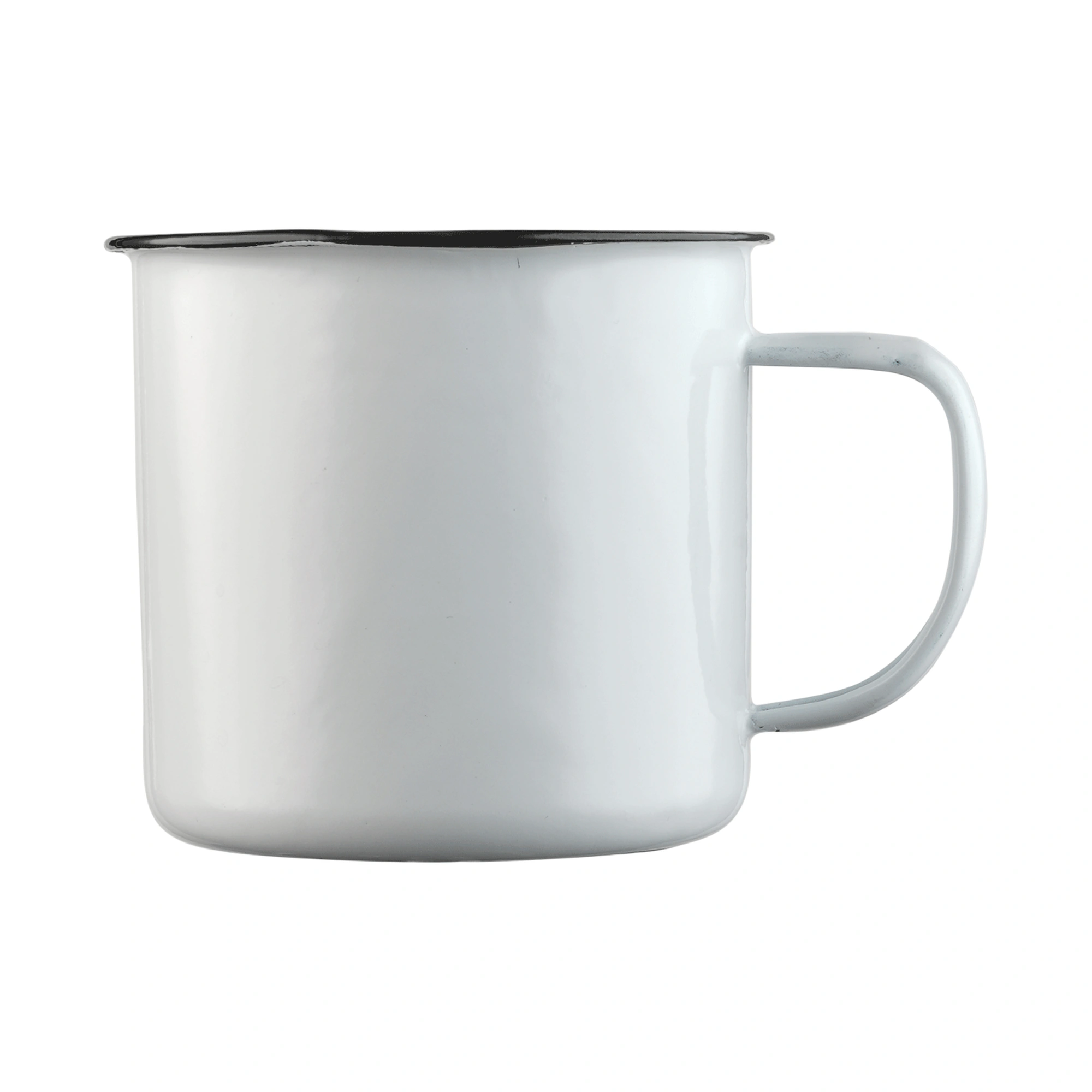 Taza esmaltada blanca 45 cl, pack de 3 - Imagen 2