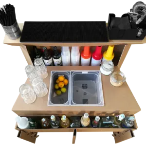 Barra de bar portátil de cartón Workstation Easy, 100 cm