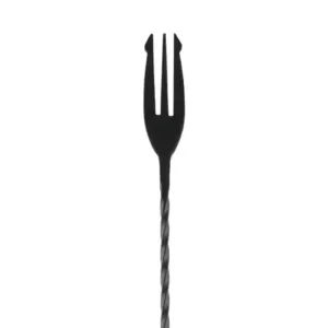 Cuchara de bar tridente Nettuno 45 cm, acabado negro