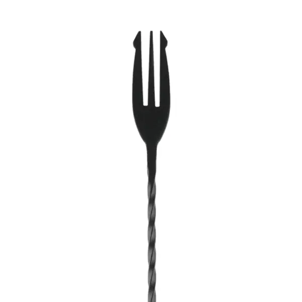 Cuchara de bar tridente Nettuno 45 cm, acabado negro