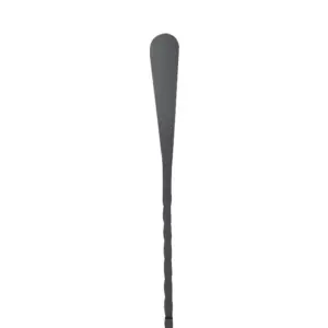 Cuchara de bar Hoffman 45 cm negra, mango en espiral, acero inoxidable