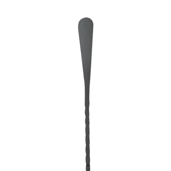 Cuchara de bar Hoffman 45 cm negra, mango en espiral, acero inoxidable