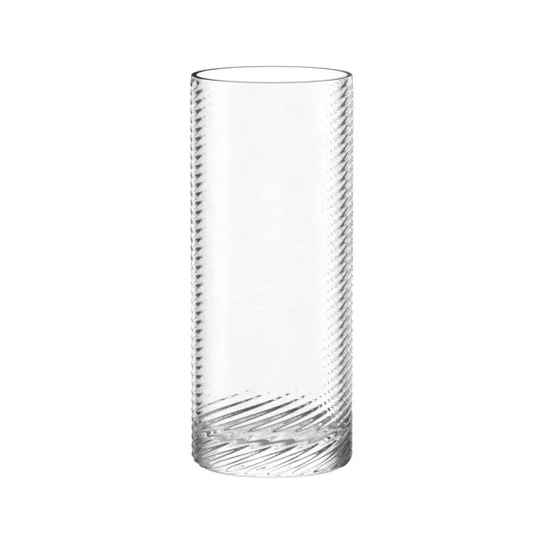 vaso highball Berlin de Stölzle Lausitz de 49 cl, cilindro alto con relieve de onda