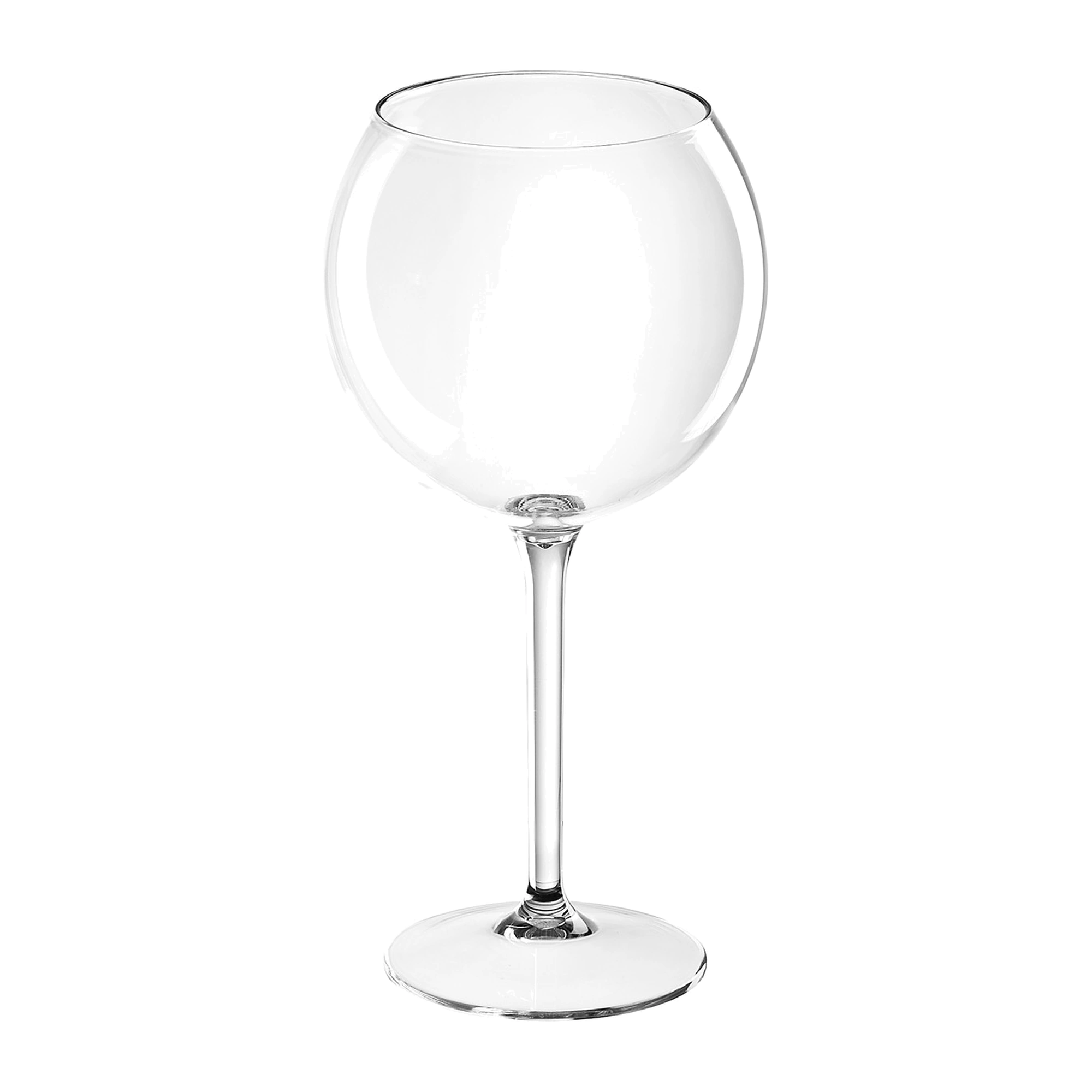 copas de plástico Ballon de 65 cl en Tritan transparente con el cáliz redondo y el tallo largo