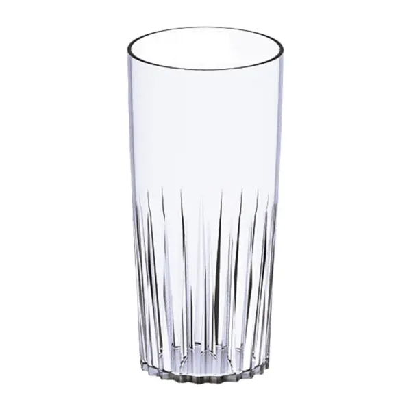 vasos de plástico duro Torino Highball de 42 cl en SAN con las rayas verticales