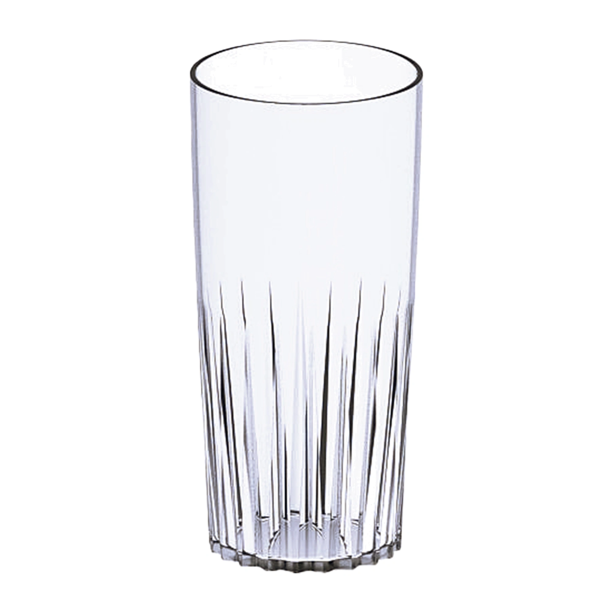 vasos de plástico duro Torino Highball de 42 cl en SAN con las rayas verticales