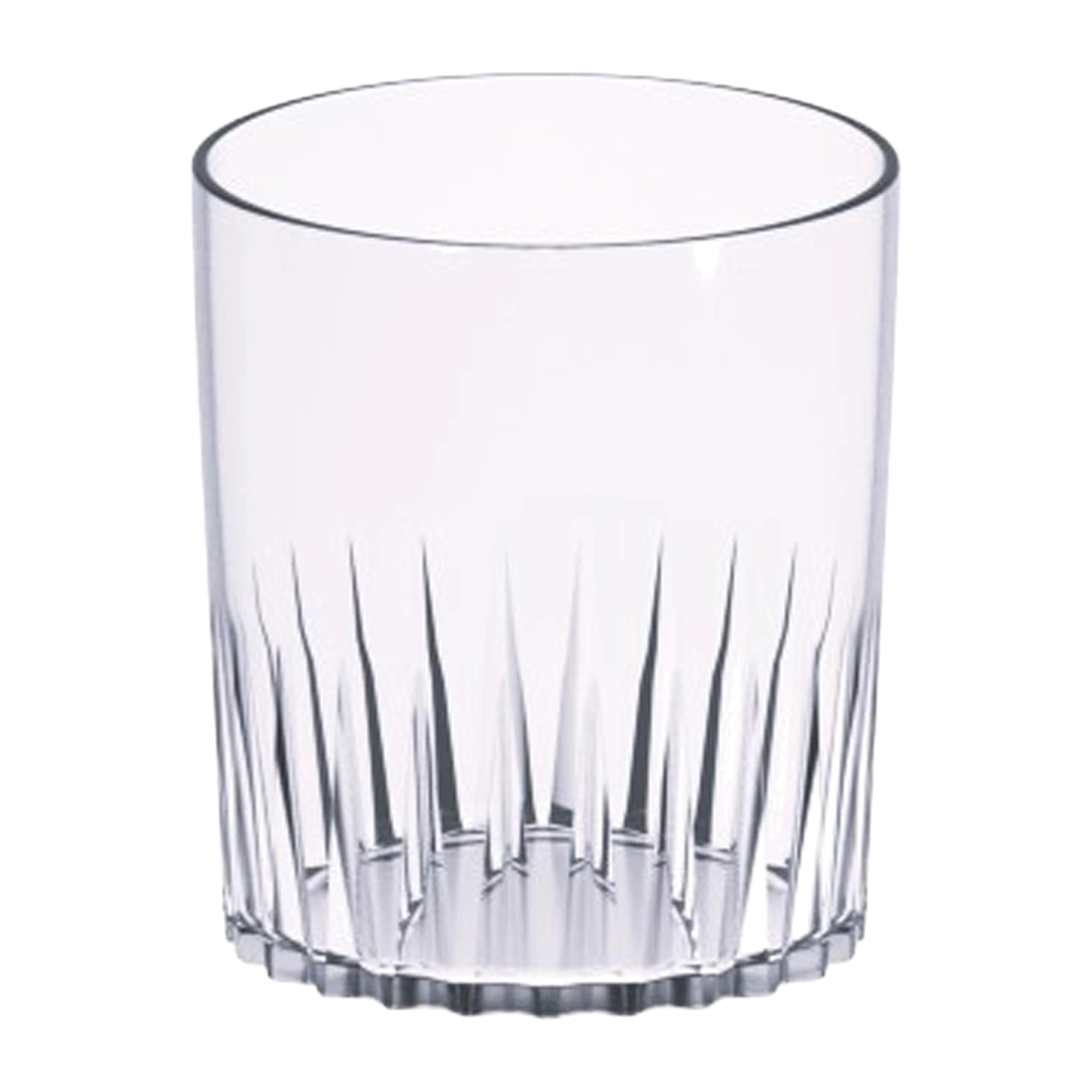 vasos de plástico duro Torino de 40 cl en SAN con las rayas verticales talladas