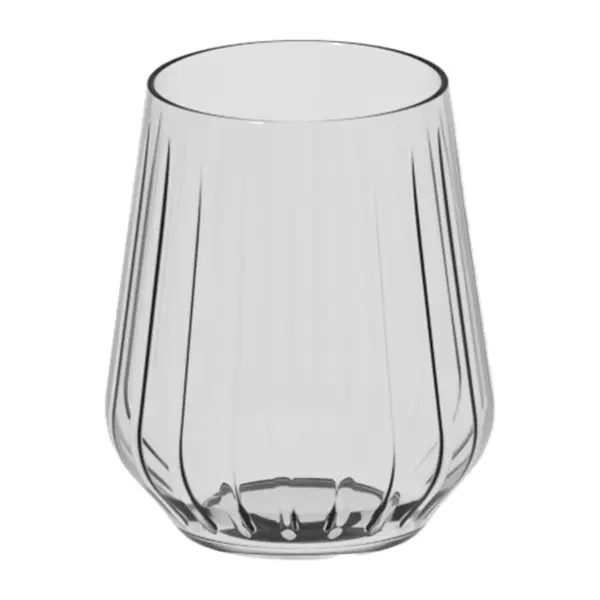vasos Tritan Kaleido de 39 cl transparentes con la pared de rayas verticales