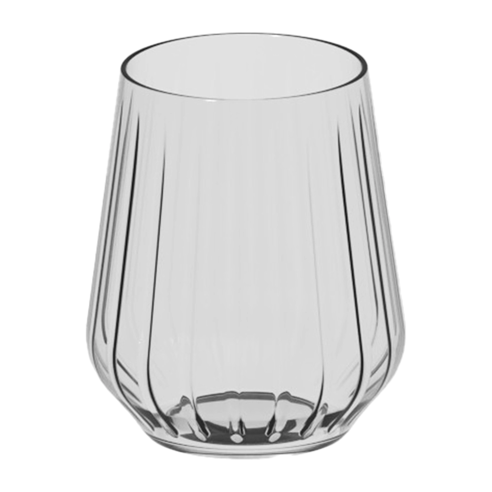 vasos Tritan Kaleido de 39 cl transparentes con la pared de rayas verticales