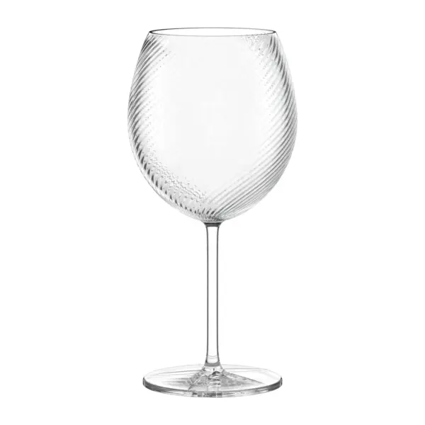 copa de balón Berlin de Stölzle Lausitz de 80,5 cl con relieve en espiral en el cáliz y pie en estrella