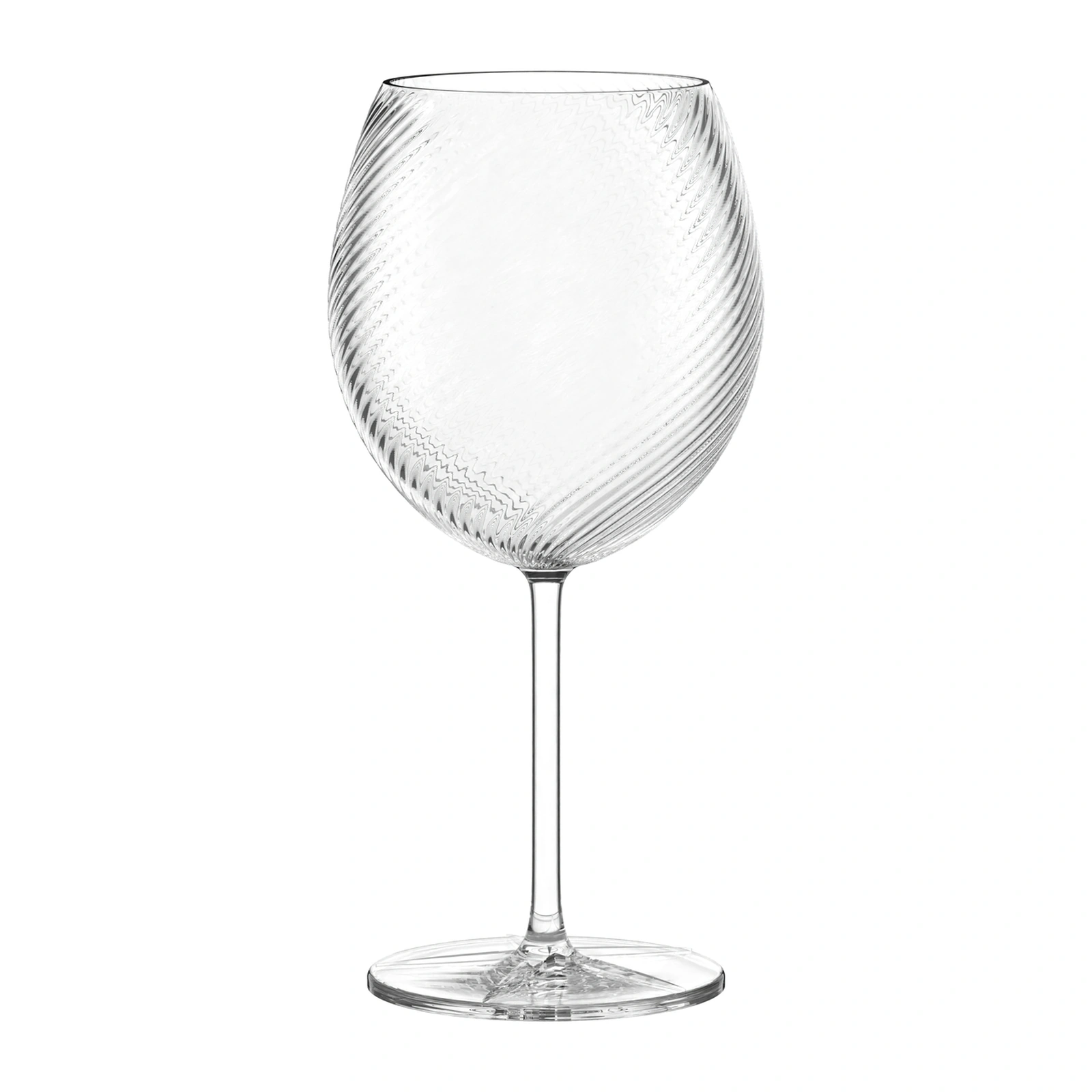 copa de balón Berlin de Stölzle Lausitz de 80,5 cl con relieve en espiral en el cáliz y pie en estrella
