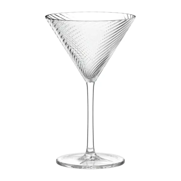 copa de cóctel Berlin de Stölzle Lausitz de 23 cl, cáliz cónico con relieve en espiral y pie en estrella