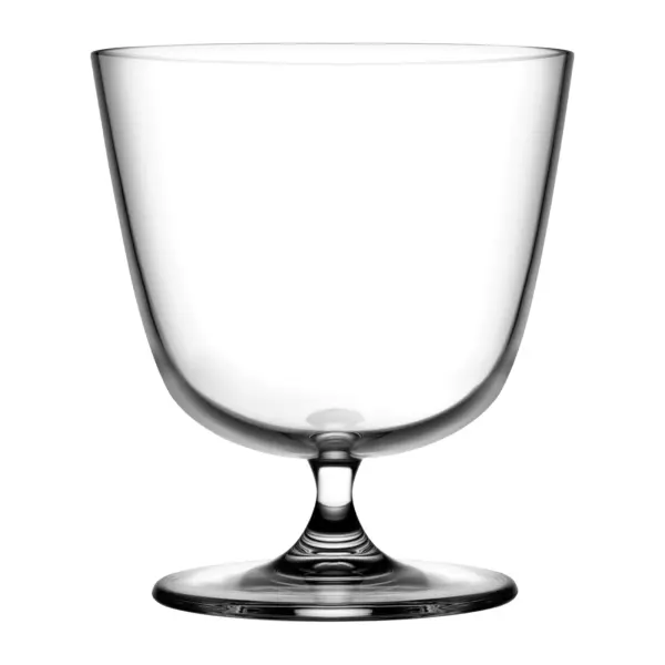 vaso old fashioned Bargiani de NUDE de 32 cl, cuerpo ancho sobre pie corto, en cristal sin plomo