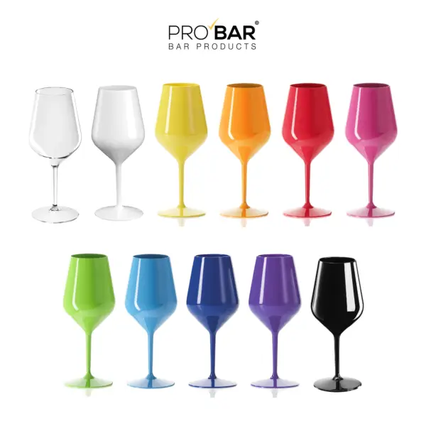 copas de vino de plástico Wine Cocktail de 47 cl en Tritan en los once colores