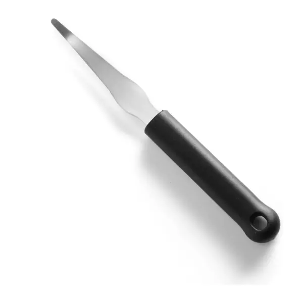 cuchillo para pomelo: hoja curva de 10 cm y mango negro