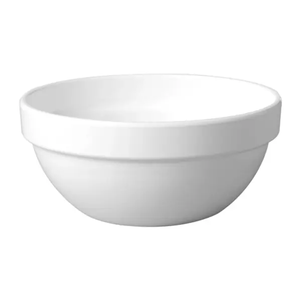 boles de aperitivo: bol blanco Friendly de APS en PET reciclado, 10 cm de diámetro, 4,5 cm de alto, 15 cl