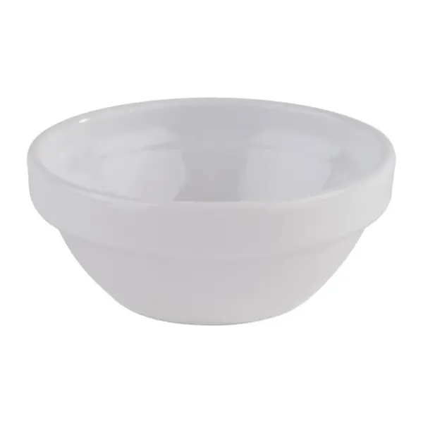 salsera blanca Friendly de APS de 2 cl en PET reciclado, 6 cm de diámetro, 2,5 cm de alto
