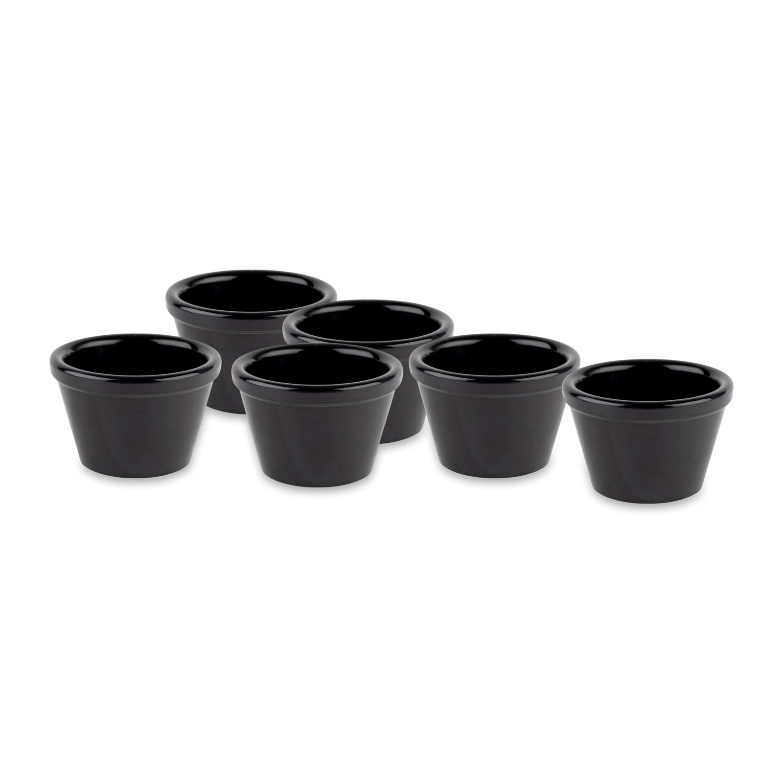 cuenco cónico negro Friendly de APS de 5 cl, forma cónica de 6 cm de diámetro