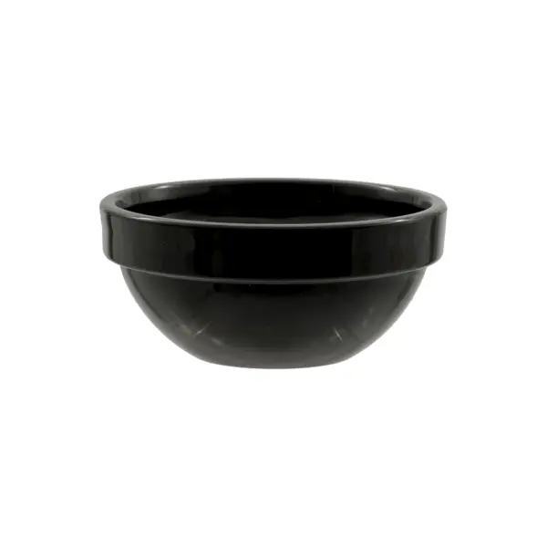 cuenco redondo negro Friendly de APS en PET reciclado negro, 7,5 cm de diámetro, 3,5 cm de alto, 5 cl