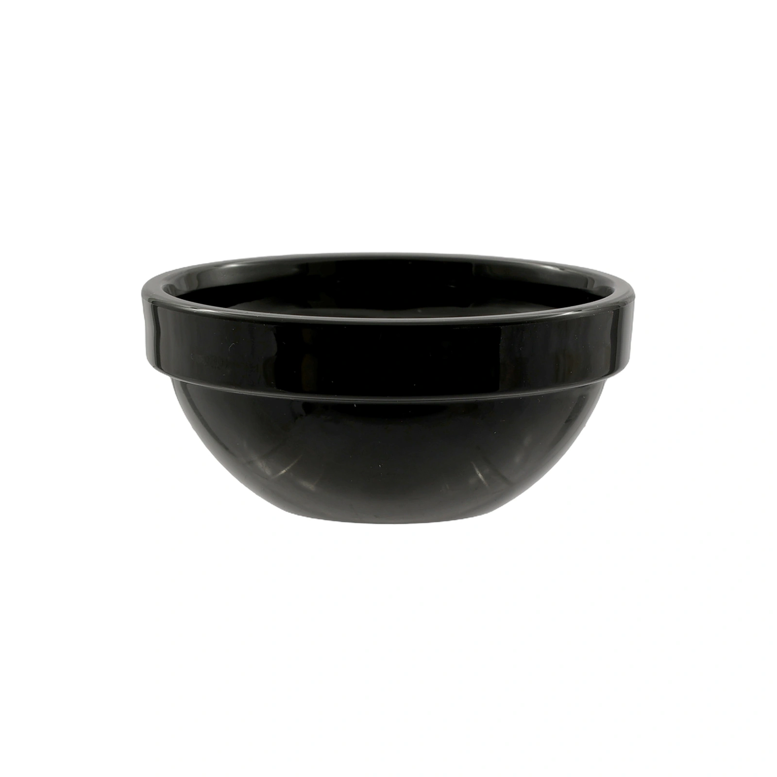 cuenco redondo negro Friendly de APS en PET reciclado negro, 7,5 cm de diámetro, 3,5 cm de alto, 5 cl
