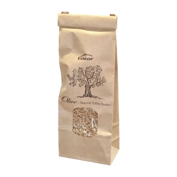 serrín de olivo Lacor Smokey en la bolsa de 100 g para ahumador