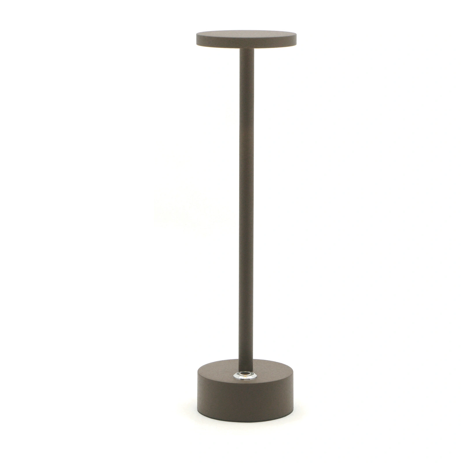 lámpara LED recargable: modelo Eclaire Lite en aluminio lacado en bronce, 30 cm de alto, de luz cálida